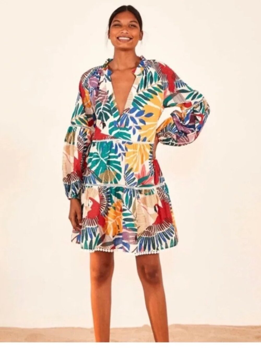 NWT Farm Rio Macaw mini dress, size L